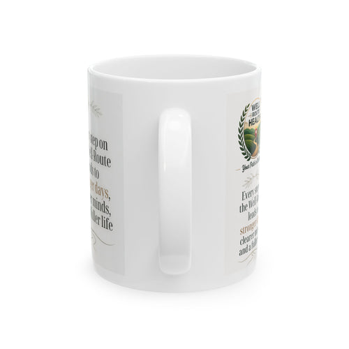Well Route Health Ceramic Mug — "Your Path to Wellness" Inspirational Coffee Cup (11oz/15oz)