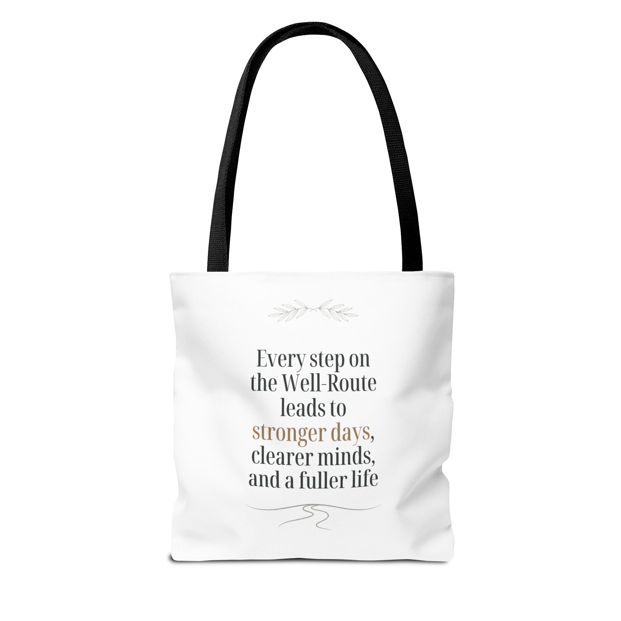 Well-Route Health Tote Bag — 'Your Path to Wellness' Inspirational Wellness Tote