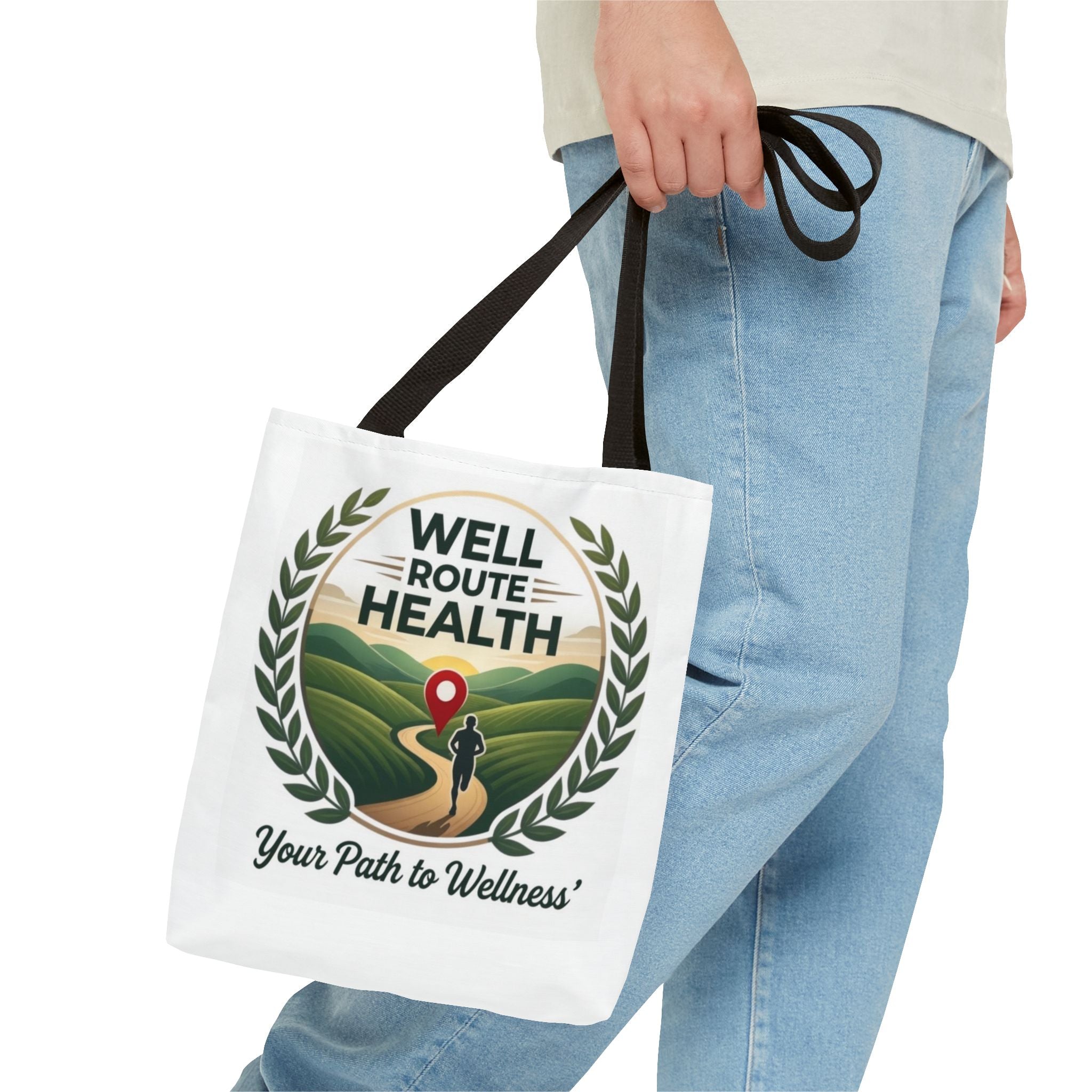 Well-Route Health Tote Bag — 'Your Path to Wellness' Inspirational Wellness Tote
